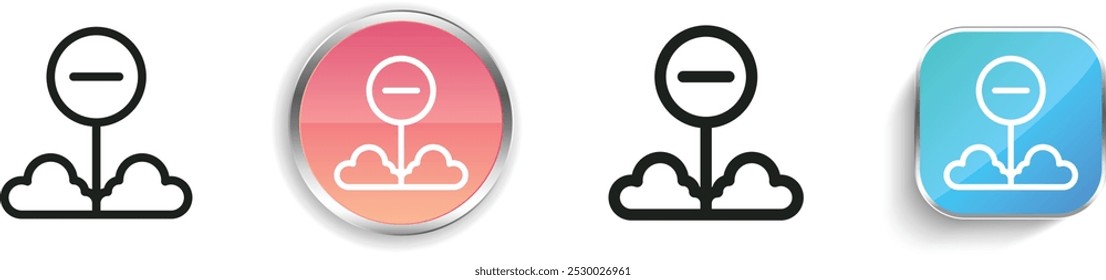 do not entry icon. Thin Linear, Regular and Button Style Design Isolated On White Background