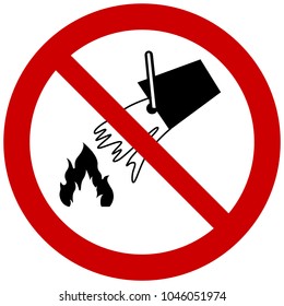 Do not extinguish with water prohibition sign