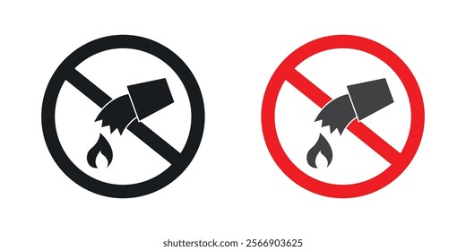 Do not extinguish with water signs set in black and colored