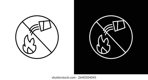 Do not extinguish with water signs symbol concept for graphic design, Website, UI. EPS