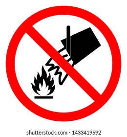 Do Not Extinguish With Water Symbol Sign, Vector Illustration, Isolate On White Background Label .EPS10