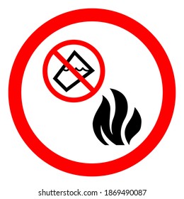 Do Not Extinguish With Water Symbol Sign ,Vector Illustration, Isolate On White Background Label .EPS10