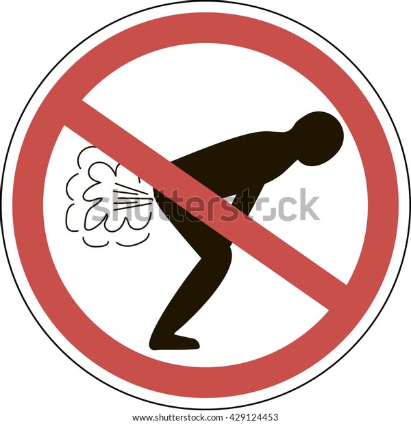 Do Not Fart Red Sign Vector Stock Vector (Royalty Free) 429124453