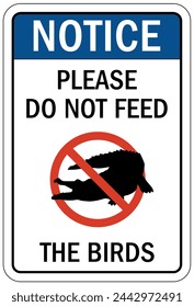 Do not feed animal warning sign