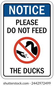 Do not feed animal warning sign