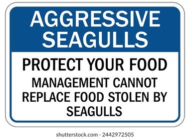 Do not feed animal warning sign