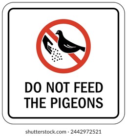 Do not feed animal warning sign