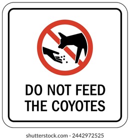 Do not feed animal warning sign