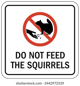 Do not feed animal warning sign