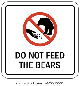 Do not feed animal warning sign