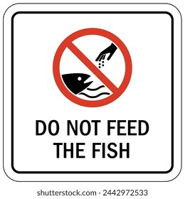 Do not feed animal warning sign