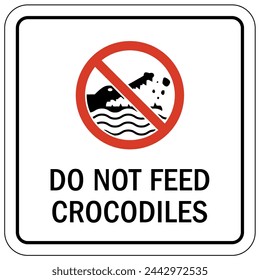 Do not feed animal warning sign