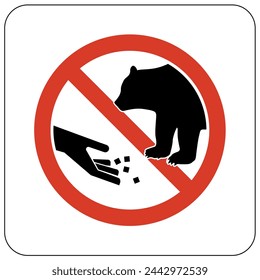Do not feed animal warning sign