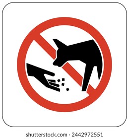Do not feed animal warning sign