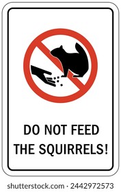 Do not feed animal warning sign