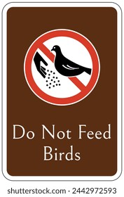 Do not feed animal warning sign