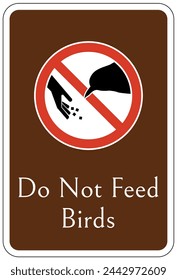 Do not feed animal warning sign