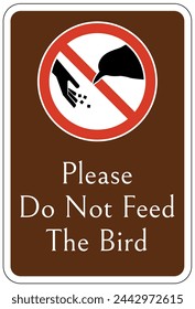 Do not feed animal warning sign