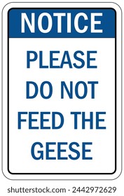 Do not feed animal warning sign