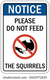 Do not feed animal warning sign