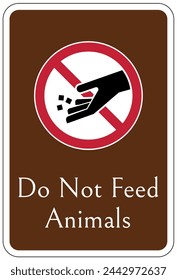 Do not feed animal warning sign