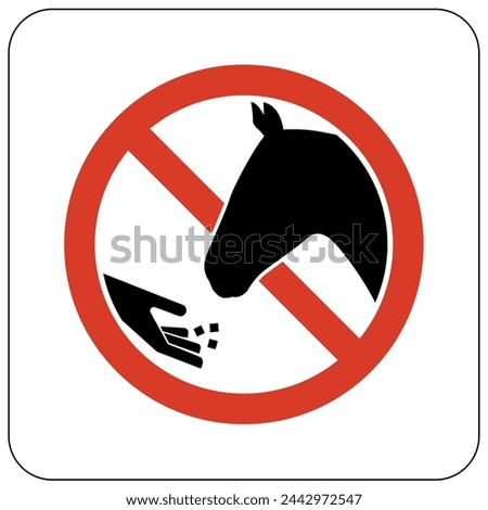 Do not feed animal warning sign