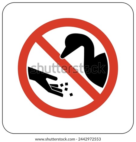 Do not feed animal warning sign
