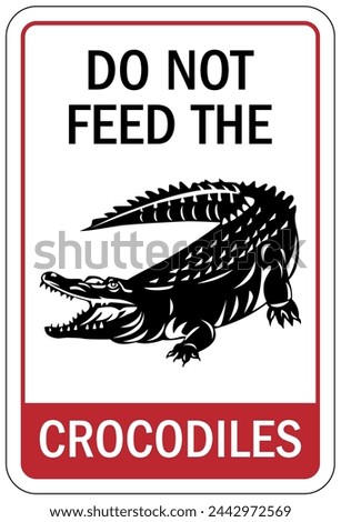 Do not feed animal warning sign