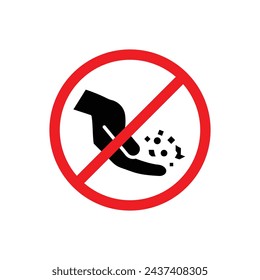 Do Not Feed the Animals Sign Vector Line Icon Illustration.