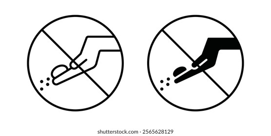 Do not feed the animals sign vector in black and red colors