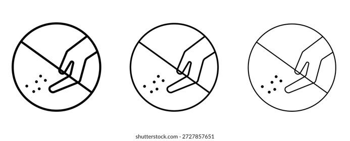 Do not feed the animals sign vector Logo Design Template. Editable Stroke graphics.