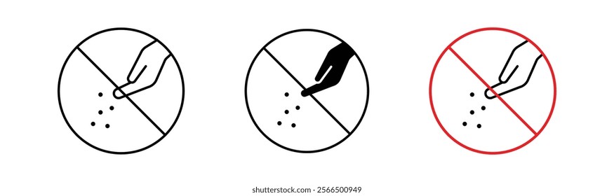 Do not feed the animals signs flat and linear vector illustration on white background.