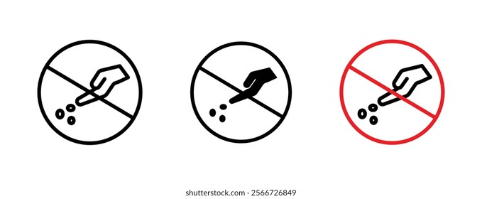 Do not feed the animals signs vector collection pack