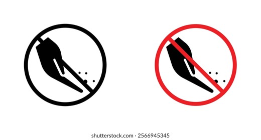 Do not feed the animals signs. vector signs set