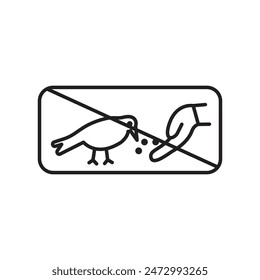 Do Not Feed Birds Sign for Park Preservation and Wildlife Safety