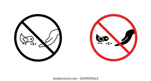 Do not feed birds sign vector graphic pack