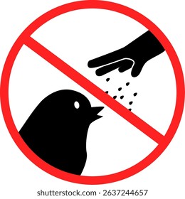 Do Not Feed the Birds Sign