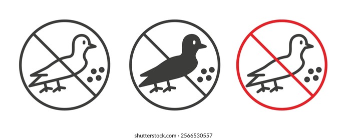 Do not feed birds signs collection for website design, app, UI design.