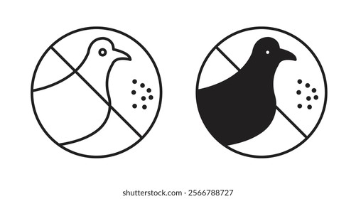 Do not feed birds signs vector illustration pack