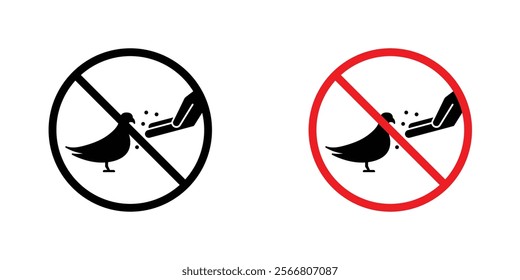 Do not feed birds signssign vector pack for apps and web UI designs