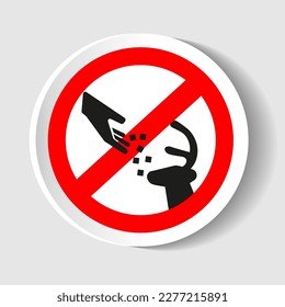 Do not feed the deer ban mark. Vector illustration.