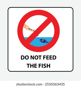 No alimente el signo de pescado con texto sobre un fondo blanco