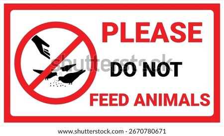 Do not feed the pigeons sign,Do not feed the birds,Do not feed animals sign,red square sign