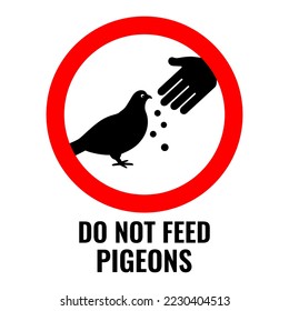 Do not feed pigeons vector sign on white background