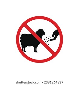 Do not feed the sheep icon sign symbol isolated on white background