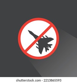 do not fighter vector sign, can be used for a war stop sign