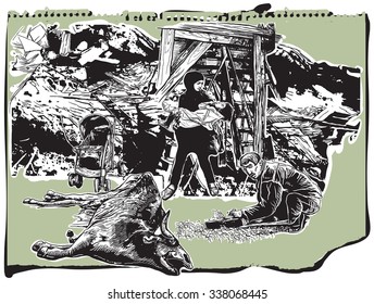Do not forget where once was the Judea. Nativity Scene, takes its inspiration from the accounts of the birth of Jesus in the Gospels of Matthew and Luke. Full sized hand drawn, freehand - No tracing.