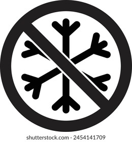 Do not freeze icon isolated on white background . No freezing icon vector