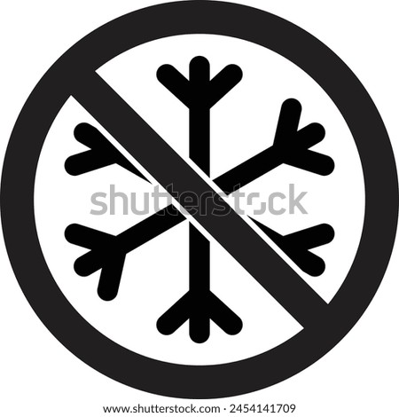 Do not freeze icon isolated on white background . No freezing icon vector