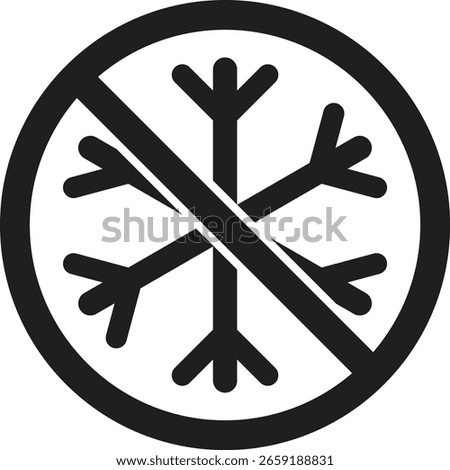 Do not freeze icon isolated on white background . No freezing icon vector. no snowflake sign  
